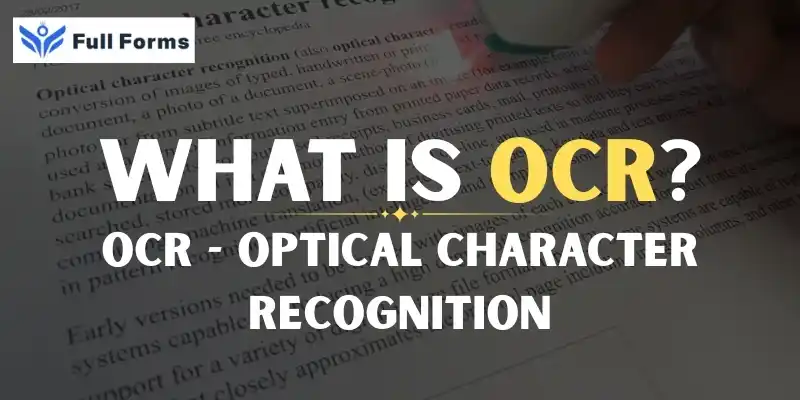 Optical Character Recognition
